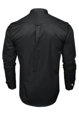 Xact Men's Herringbone Grandad/ Band Collar Shirt, Long Sleeved, Regular Fit-3
