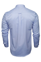 Xact Men's Herringbone Grandad/ Band Collar Shirt - Long Sleeved-3
