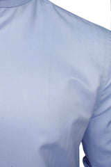 Xact Men's Herringbone Grandad/ Band Collar Shirt, Long Sleeved, Regular Fit-2