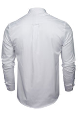 Xact Men's Herringbone Grandad/ Band Collar Shirt, Long Sleeved, Regular Fit-3