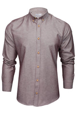 Xact Mens Chambray Shirt, Button-Down Collar, Long Sleeved, Slim Fit-Main Image