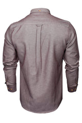 Xact Mens Chambray Shirt, Button-Down Collar, Long Sleeved, Slim Fit-3