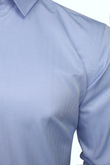 Xact Mens Herringbone Double Cuff Long Sleeved Formal/ Dress Shirt - Cufflinks Included-3