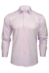 Xact Mens Herringbone Double Cuff Long Sleeved Formal/ Dress Shirt - Cufflinks Included-2