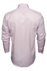 Xact Mens Herringbone Double Cuff Long Sleeved Formal/ Dress Shirt - Cufflinks Included-4