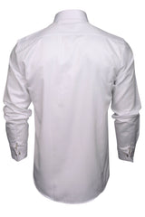Xact Mens Herringbone Double Cuff Long Sleeved Formal/ Dress Shirt - Cufflinks Included-4