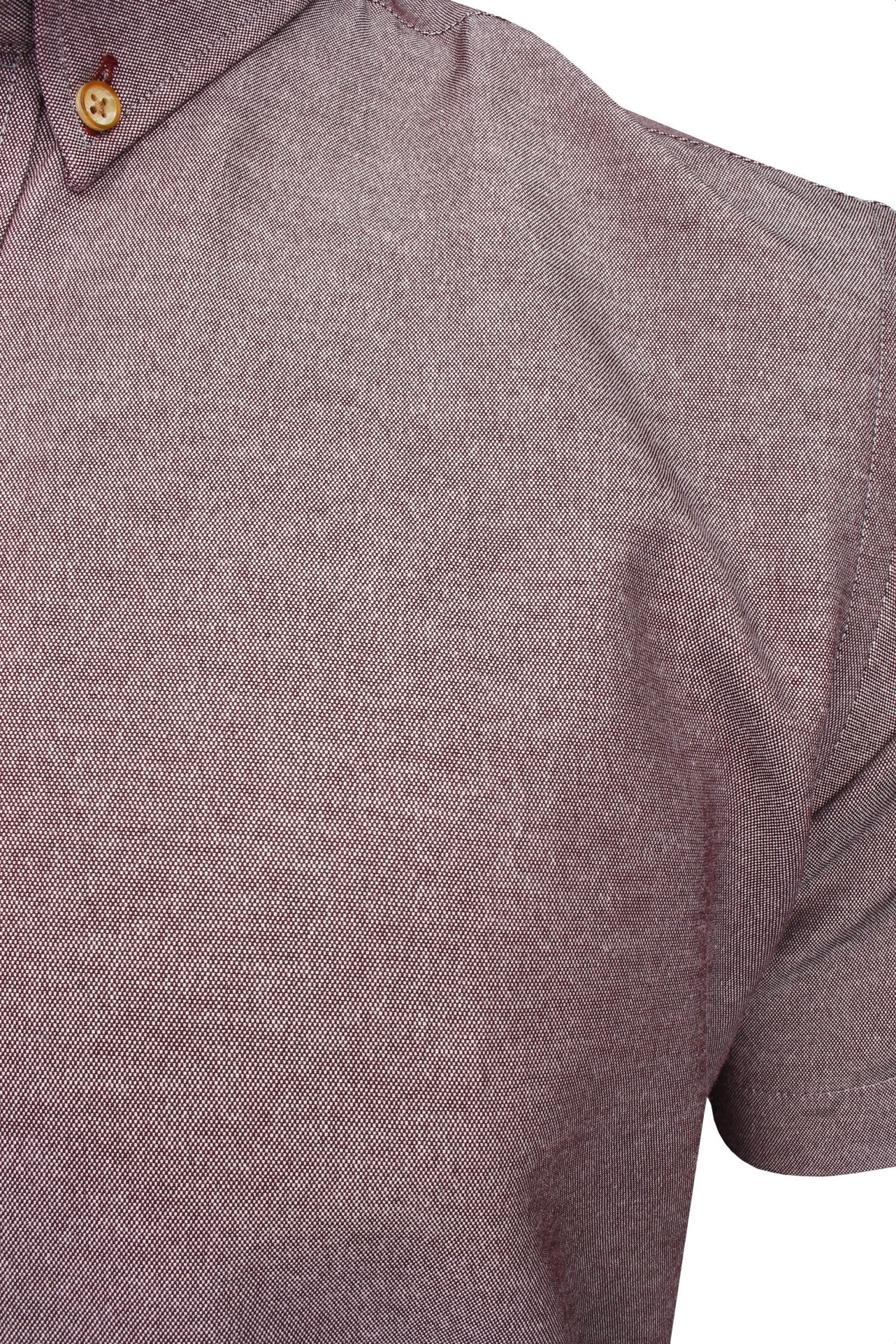 Xact Mens Chambray Denim Button Down Collar Shirt - Short Sleeved-2