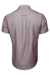 Xact Mens Chambray Shirt, Button-Down Collar, Short Sleeved, Slim Fit-3
