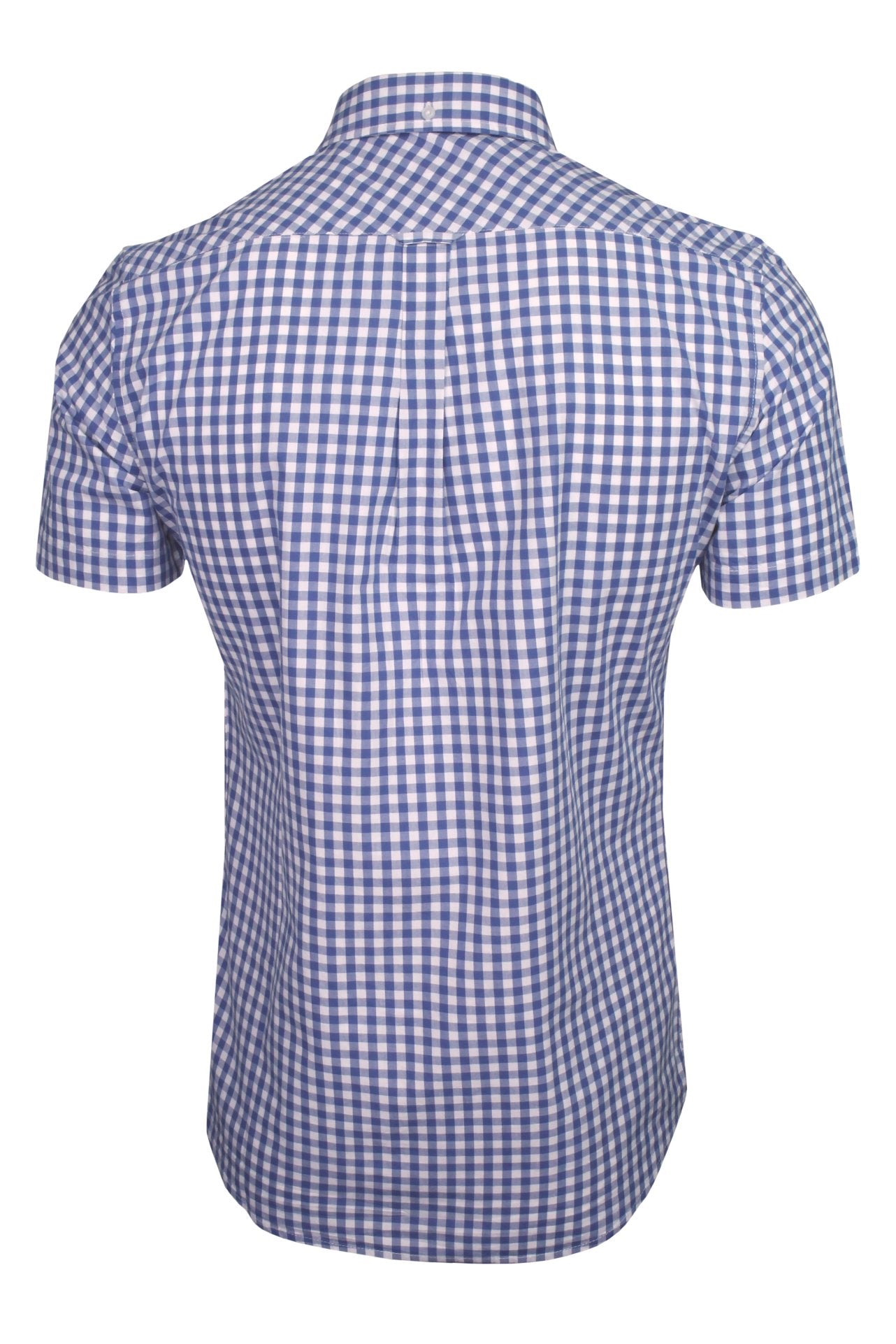 Xact Mens Cotton Gingham Check Shirt - Short Sleeved-3