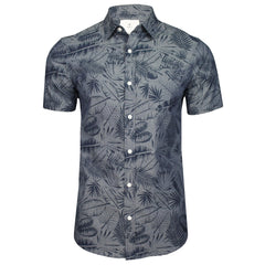 Xact Men's Hawaiian Floral Shirt, 100% Cotton, Short Sleeved-2