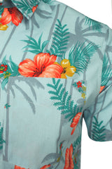 Xact Men's Hawaiian Floral Shirt, 100% Cotton, Short Sleeved-2