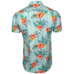 Xact Men's Hawaiian Floral Shirt, 100% Cotton, Short Sleeved-4