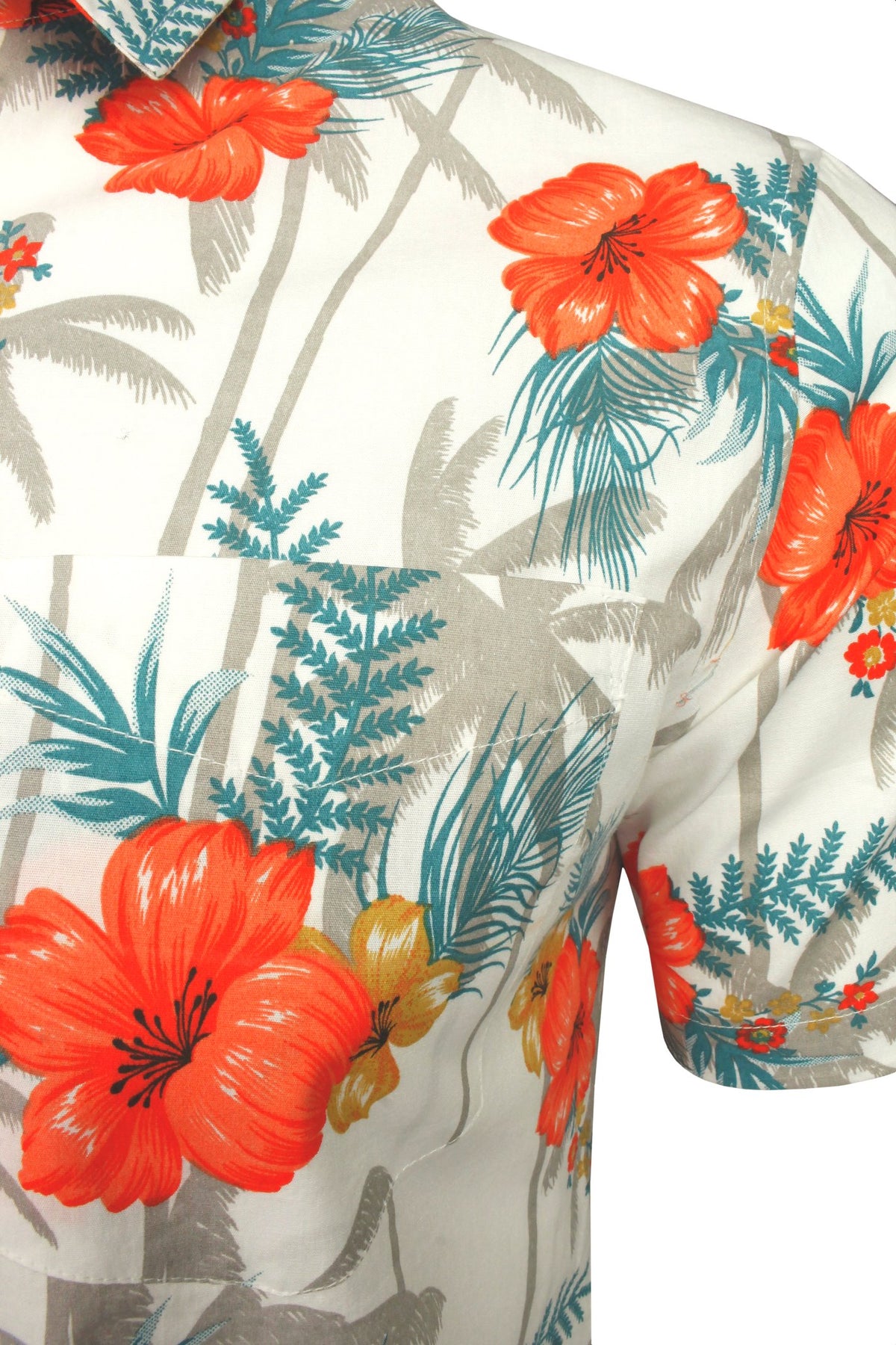 Xact Men's Hawaiian Floral Shirt, 100% Cotton, Short Sleeved-2
