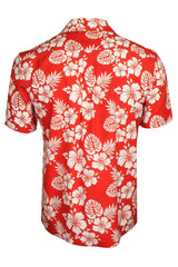 Xact Mens Cuban Revere Collar Hawaiian Shirt, Short Sleeved-4