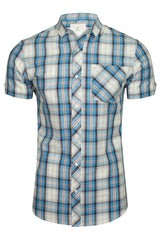 Xact Mens Cotton Checked Shirt - Short Sleeved-2