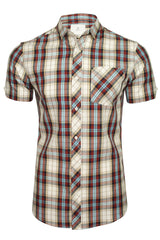 Xact Mens Cotton Checked Shirt - Short Sleeved-Main Image