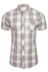 Xact Mens Cotton Checked Shirt - Short Sleeved-Main Image
