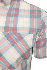 Xact Mens Cotton Checked Shirt - Short Sleeved-2