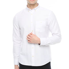 Xact Men's Oxford Long Sleeved Shirt, Button-Down Collar, Cotton Rich, Regular Fit-Main Image