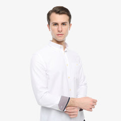 Xact Men's Oxford Long Sleeved Shirt, Button-Down Collar, Cotton Rich, Regular Fit