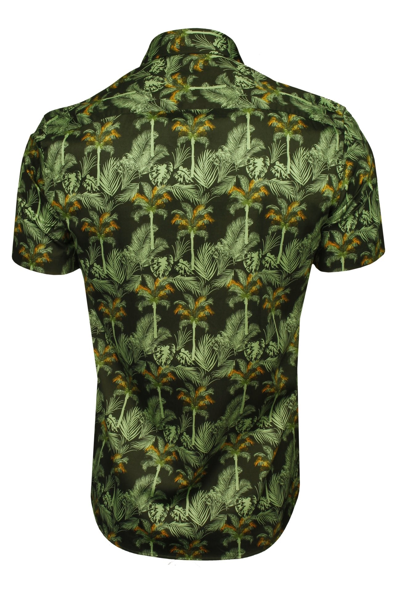 Xact Mens Cotton Palm Tree Hawaiian Shirt, Short Sleeved-3