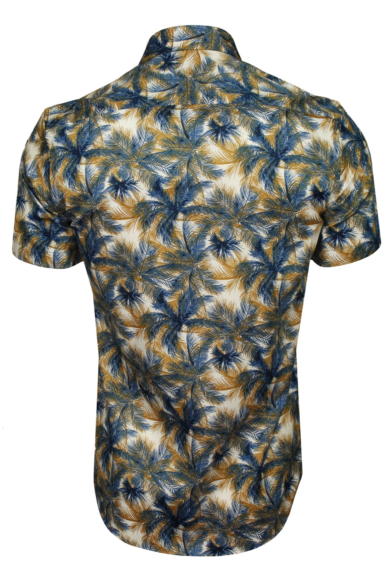 Xact Mens 100% Cotton Short Sleeved Hawaiian/ Floral Shirt-3