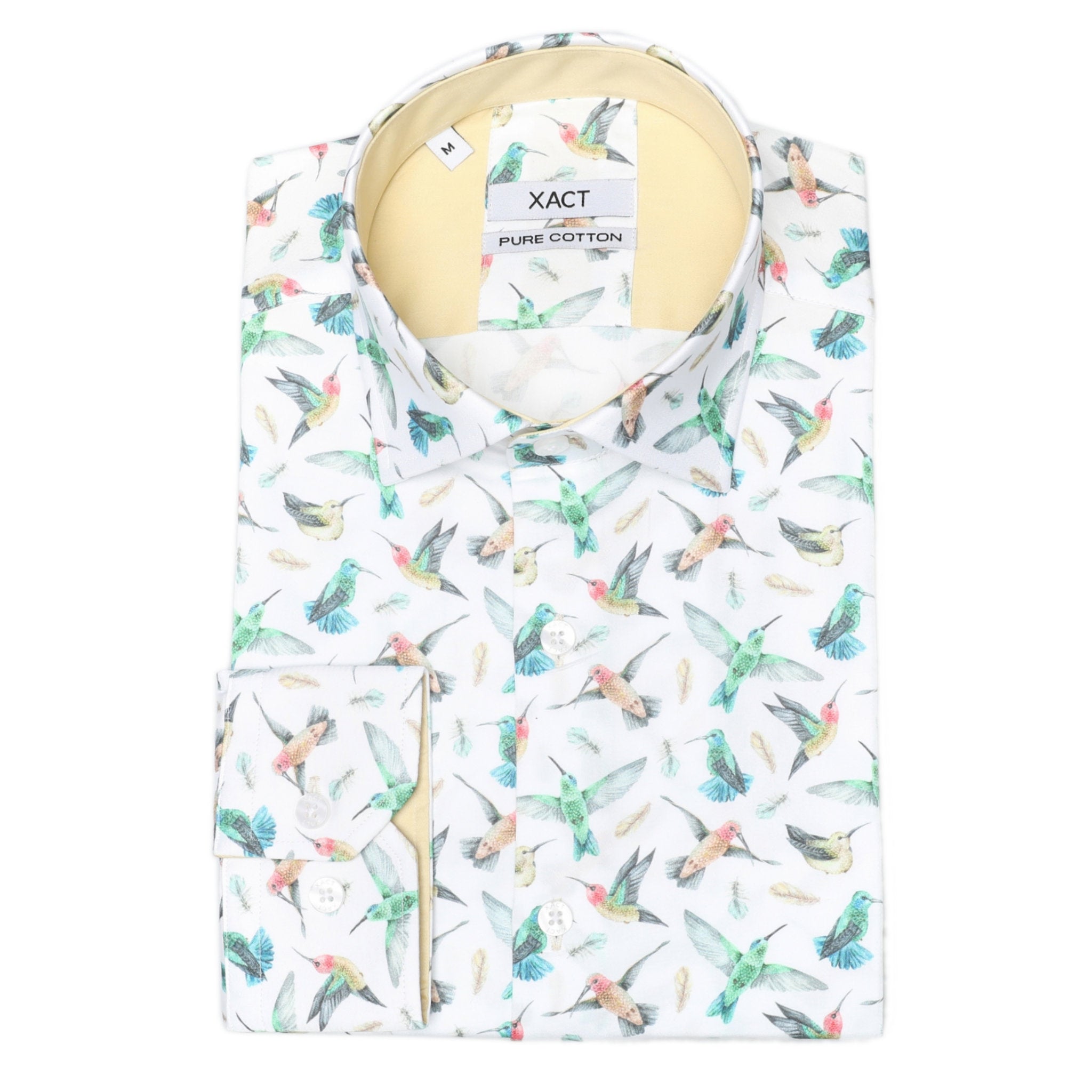 Xact Men's Hummingbird Print Long Sleeved Shirt, Regular Fit-Main Image