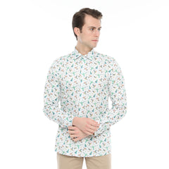 Xact Men's Hummingbird Print Long Sleeved Shirt, Regular Fit-Main Image
