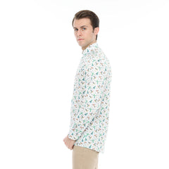 Xact Men's Hummingbird Print Long Sleeved Shirt, Regular Fit