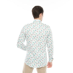 Xact Men's Hummingbird Print Long Sleeved Shirt, Regular Fit