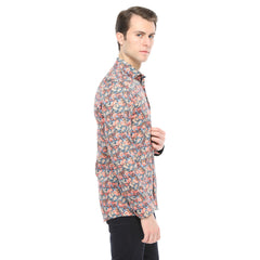 Xact Men's Ditsy Floral Print Long Sleeved Shirt, Regular Fit