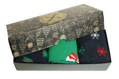 Xact Mens Christmas Xmas Socks Gift Box - UK 7-11 (3-Pack)-4