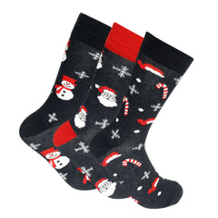 Xact Mens Christmas Xmas Socks Gift Box - UK 7-11 (3-Pack)-2