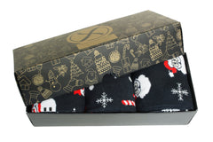 Xact Mens Christmas Xmas Socks Gift Box - UK 7-11 (3-Pack)-4