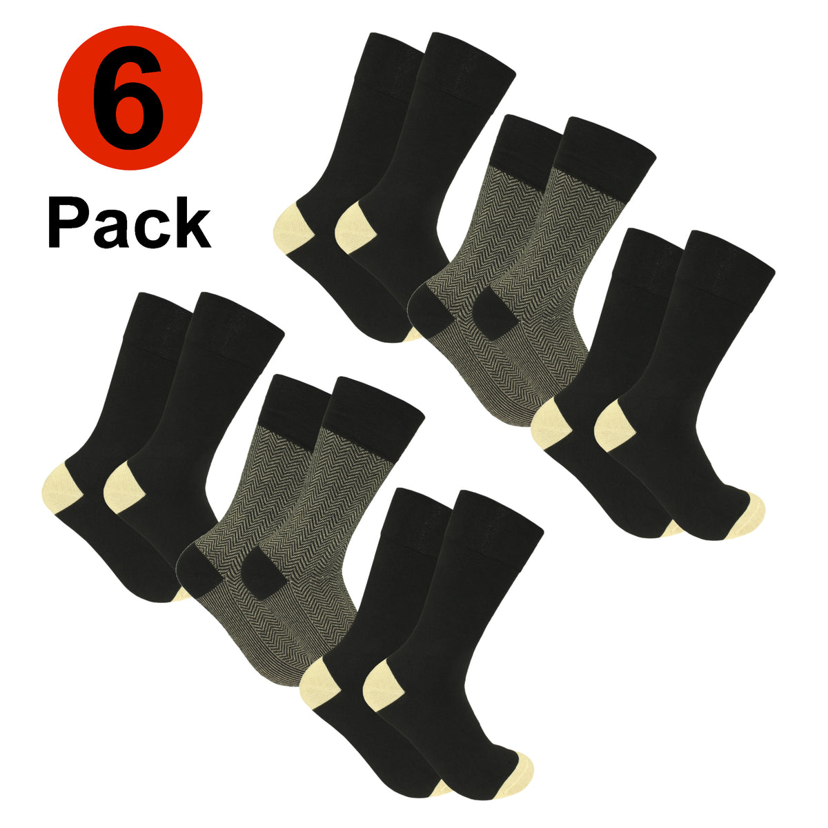 Xact Men's Bamboo Socks, 6 Pairs, Super Soft and Breathable, Antibacterial, Odour-Resistant in Gift Box (UK 7-11)-2