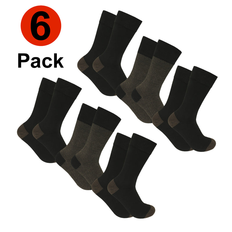Xact Men's Bamboo Socks, 6 Pairs, Super Soft and Breathable, Antibacterial, Odour-Resistant in Gift Box (UK 7-11)-2