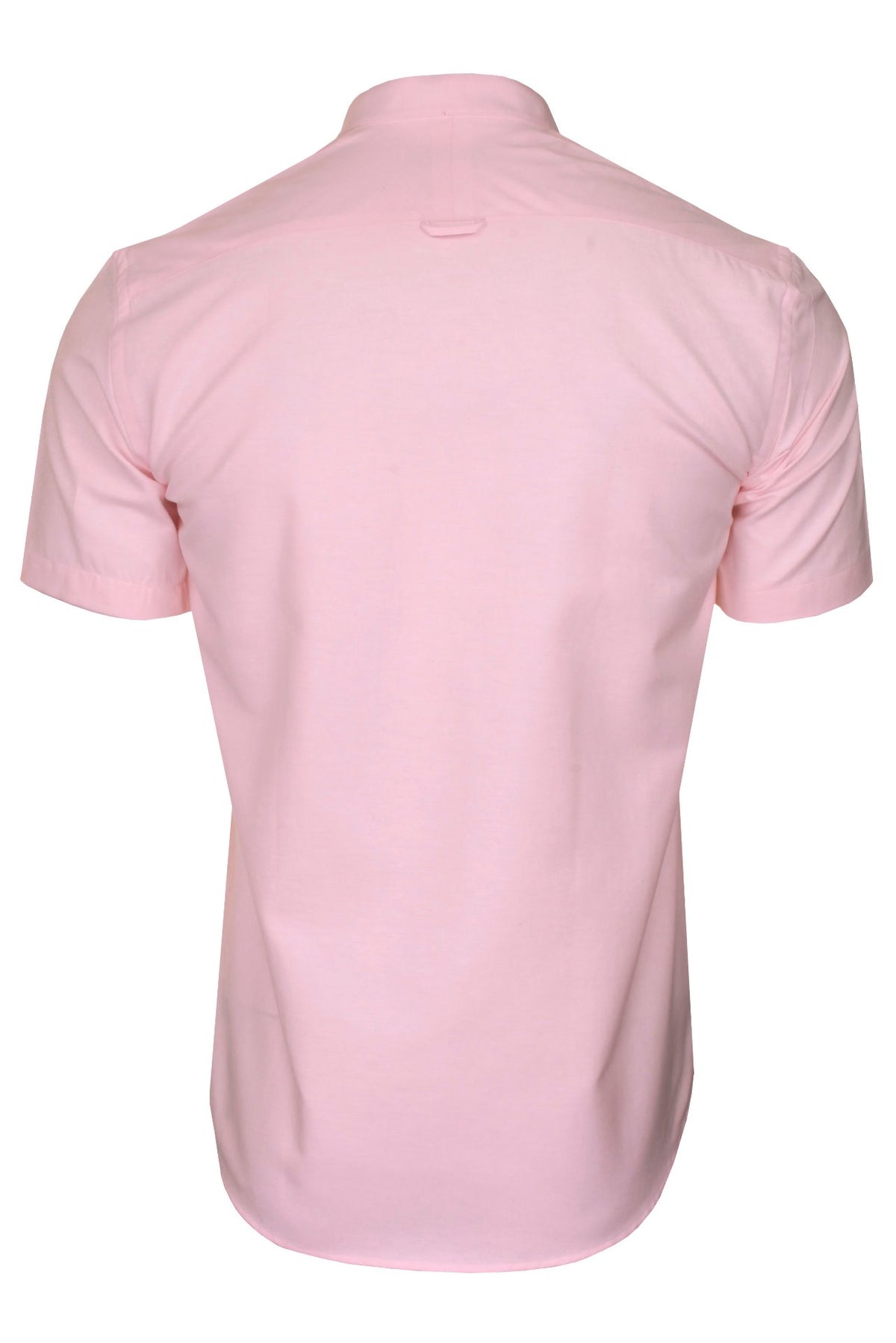 Xact Men's Grandad Collar Oxford Shirt Slim Fit Short Sleeved-3