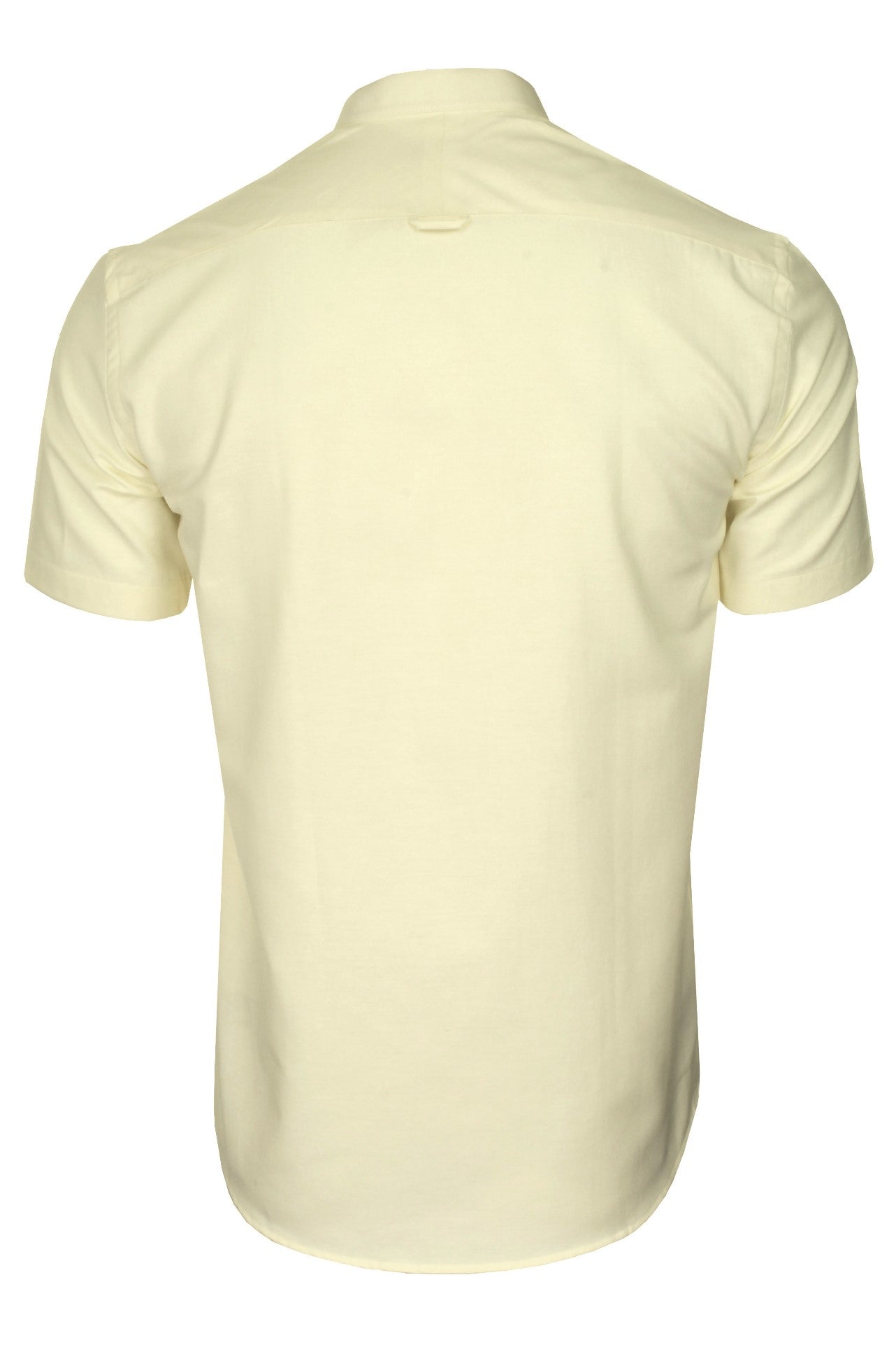 Xact Men's Grandad Collar Oxford Shirt Slim Fit Short Sleeved-3