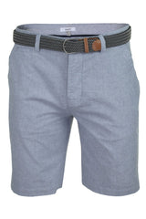 Xact Mens Oxford Chino Shorts with Belt-Main Image
