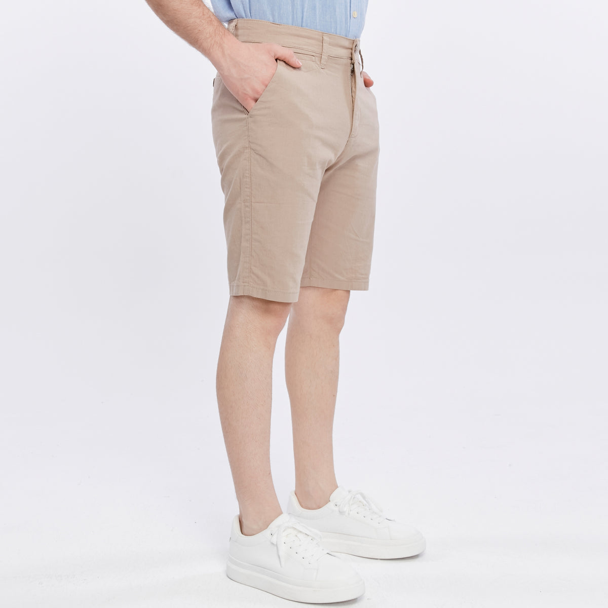 Xact Premium Mens Linen Blend Chino Short-2
