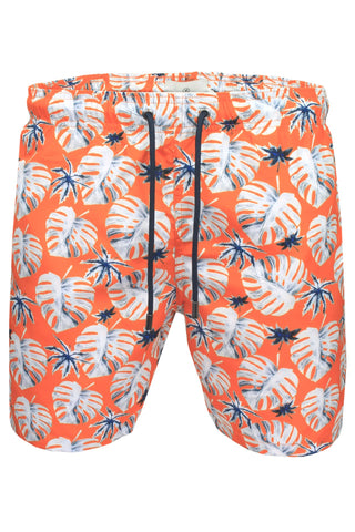 Xact Men's Hawaiian Swim Board Surfing Shorts, Zip Pockets, Mesh Brief Lining, Quick Dry-Main Image
