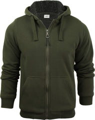 Xact Mens Hoodie Heavy Sherpa Lined Jacket Zone-Main Image