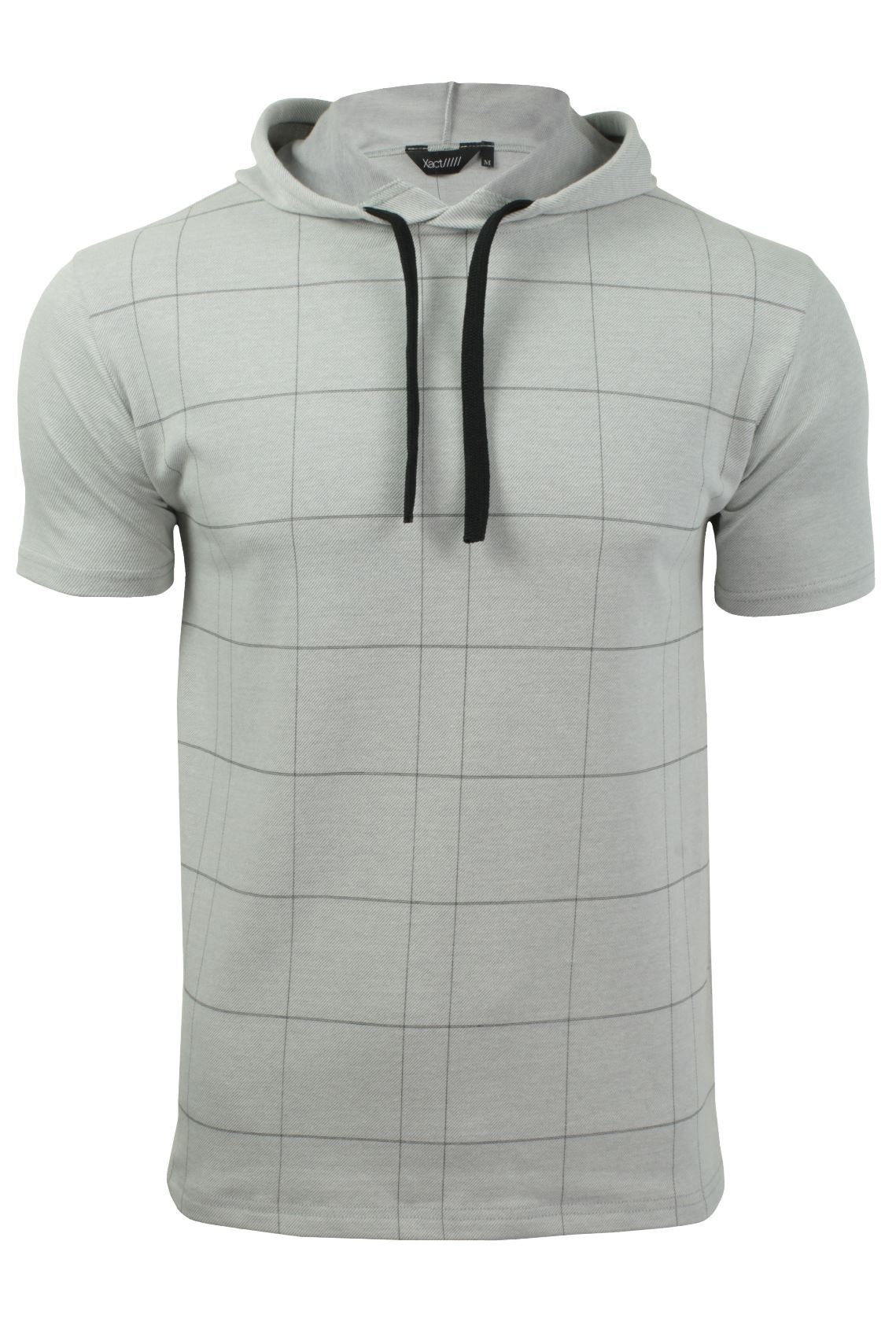 Mens Hoodie T-Shirt by Xact Short Sleeved (Grey Marl, S)-Main Image