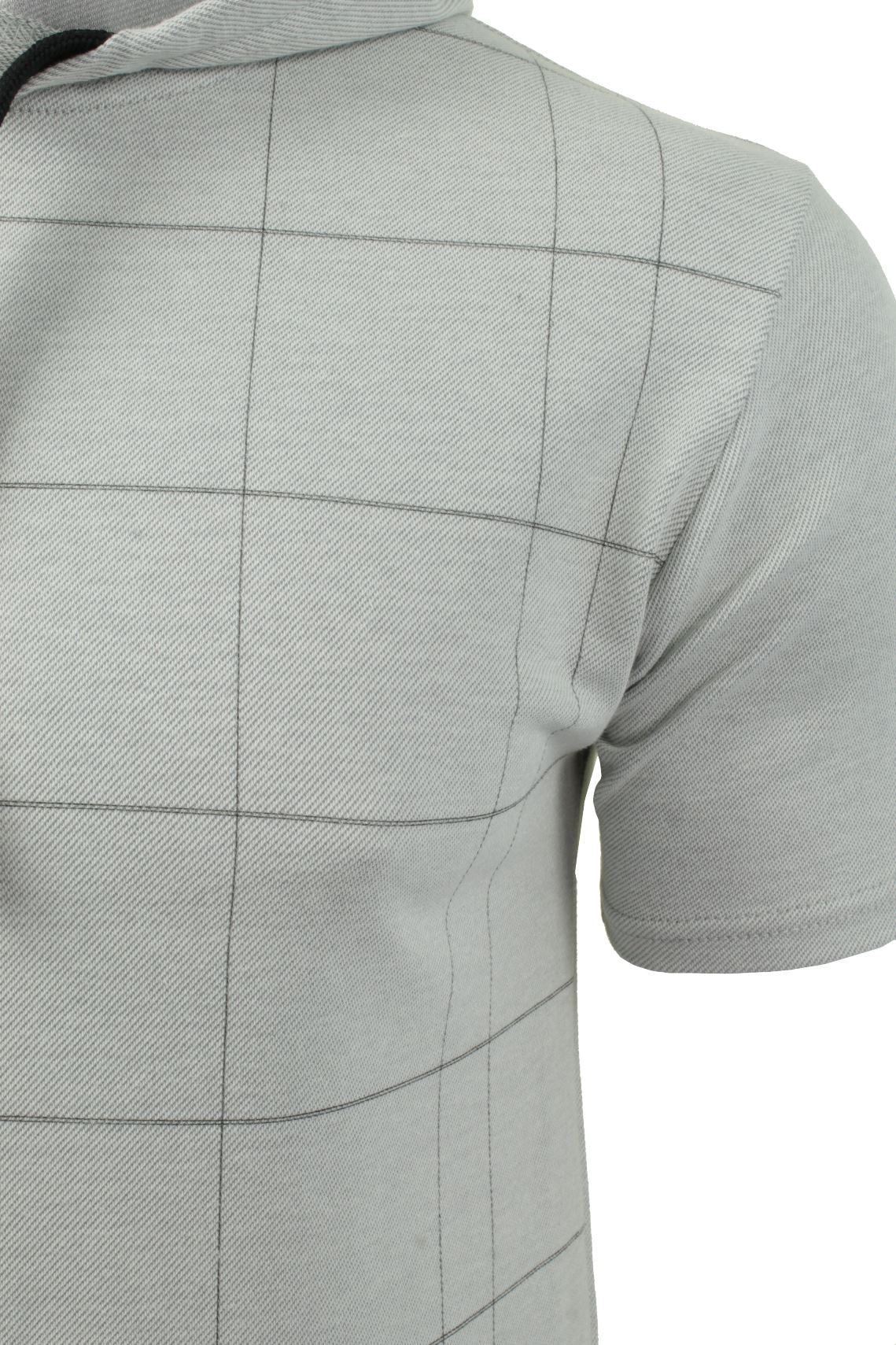 Mens Hoodie T-Shirt by Xact Short Sleeved (Grey Marl, S)-2
