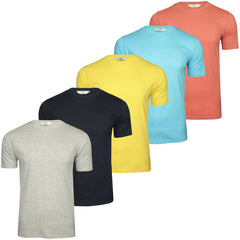 Xact Mens 5-Pack Plain Crew Neck Cotton T-Shirts-Main Image