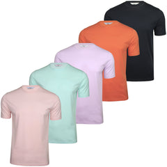 Xact Mens 5-Pack Plain Crew Neck Cotton T-Shirts-Main Image