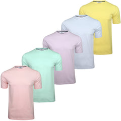Xact Mens 5-Pack Plain Crew Neck Cotton T-Shirts-Main Image