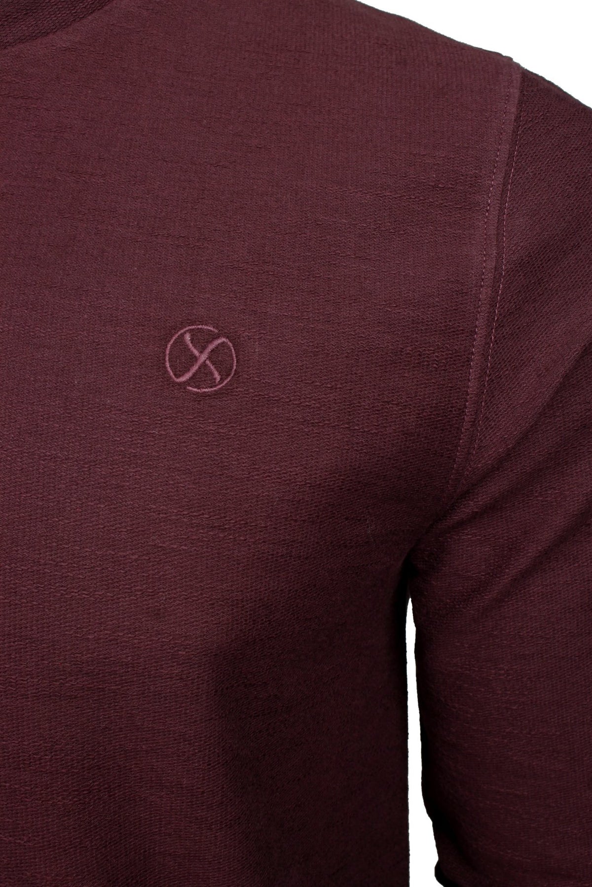 Xact Men's Collarless Grandad Henley T-Shirt, Long Sleeve, 100% Cotton, 200 GSM-2