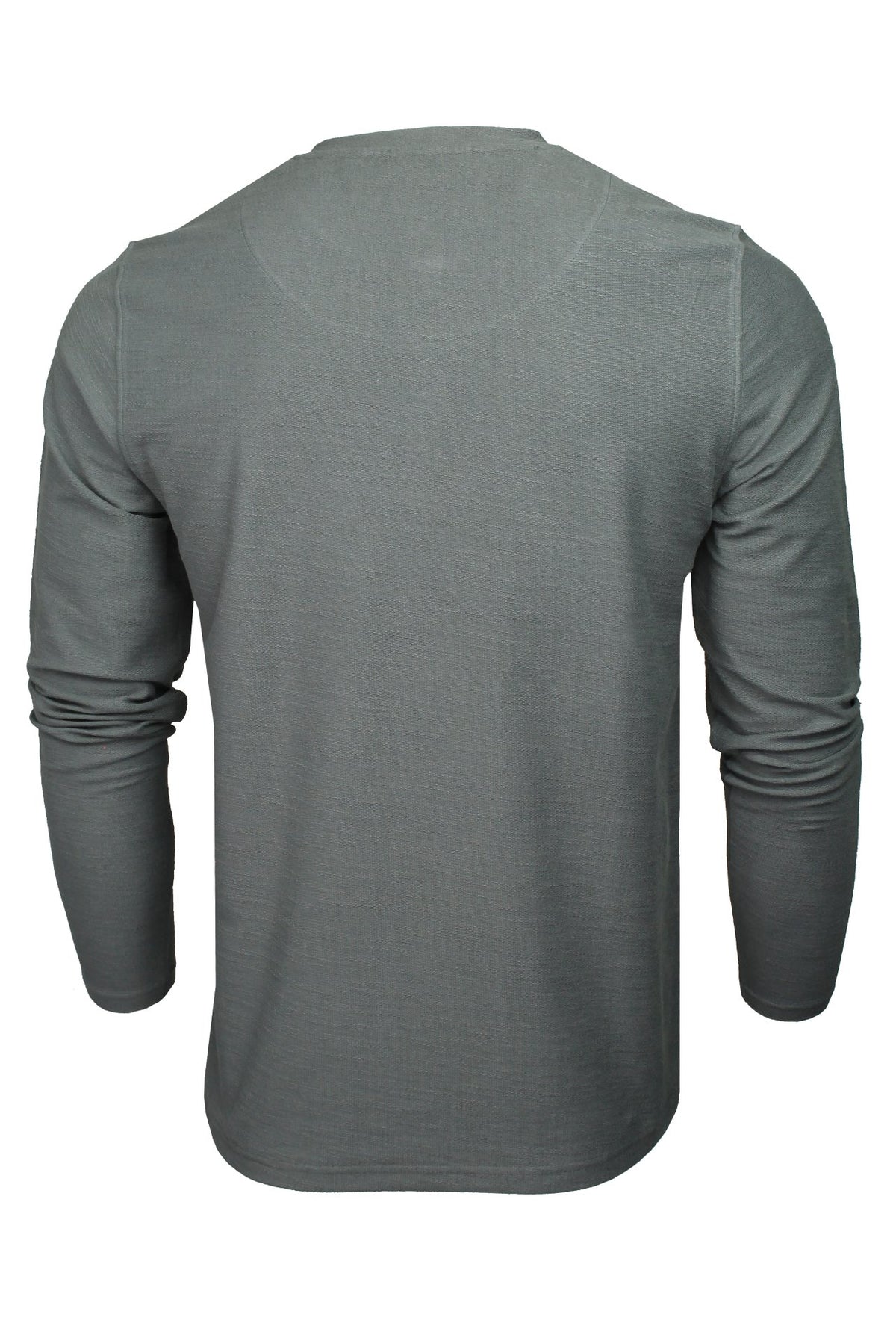 Xact Men's Collarless Grandad Henley T-Shirt, Long Sleeve, 100% Cotton, 200 GSM-3