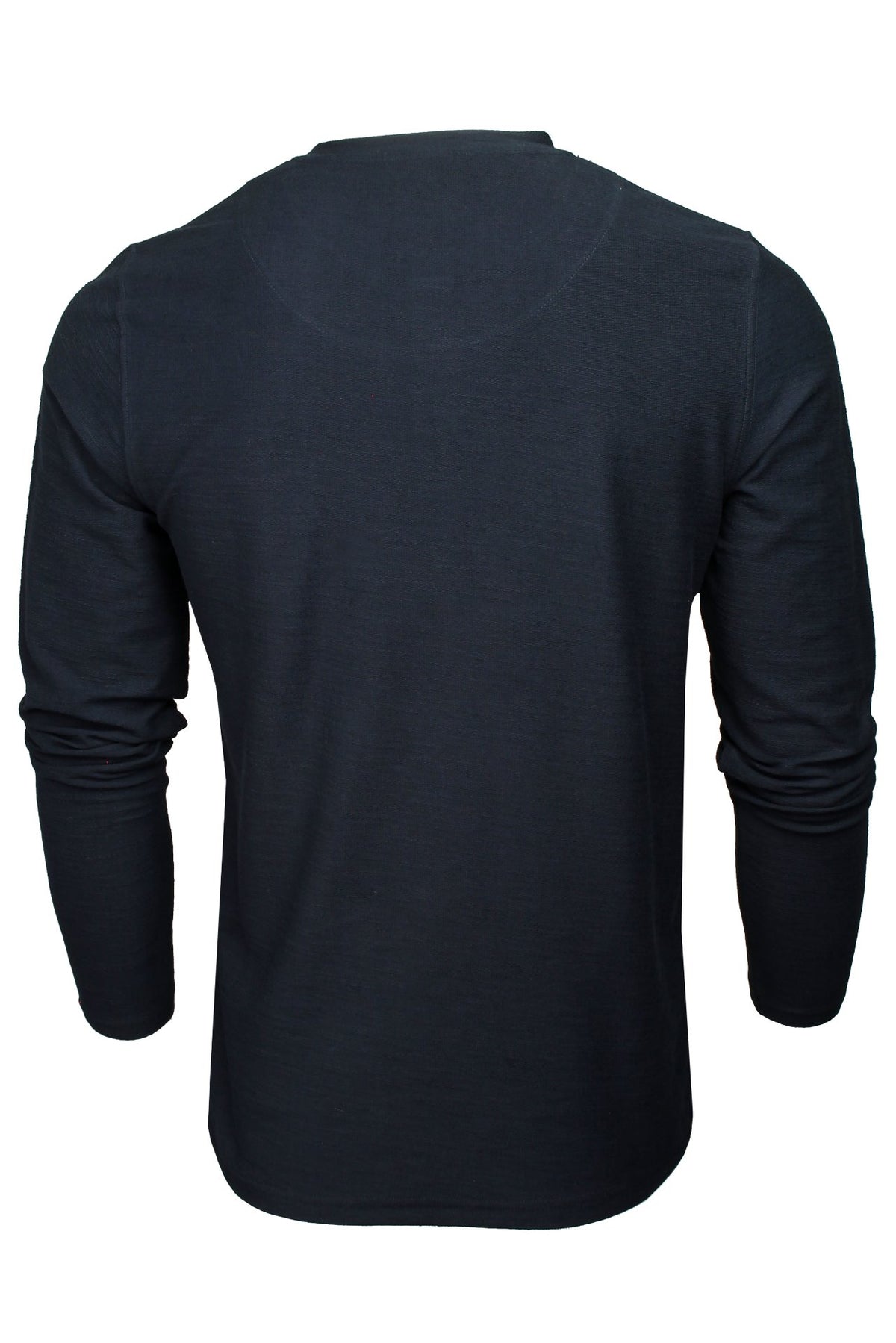 Xact Men's Collarless Grandad Henley T-Shirt, Long Sleeve, 100% Cotton, 200 GSM-3